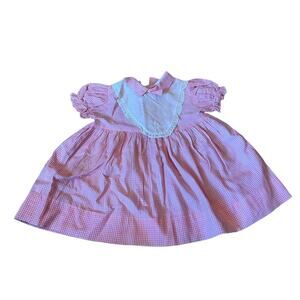 1960’s Vintage “Lydia Line” Pink Gingham Dress 12 Months Baby Toddler